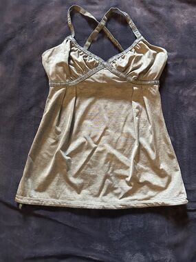 lululemon athletica Olive Green Performance Tank Top